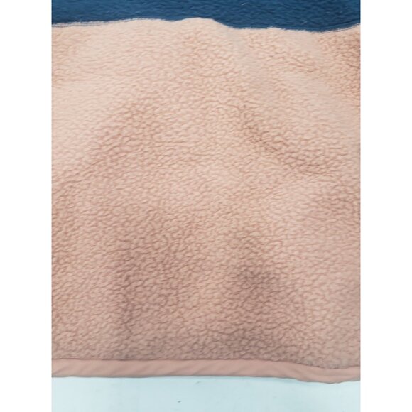 The North Face 1/4 Button Pullover Women’s L Blue & Pink Sleeve Button Pocket - Picture 3 of 10